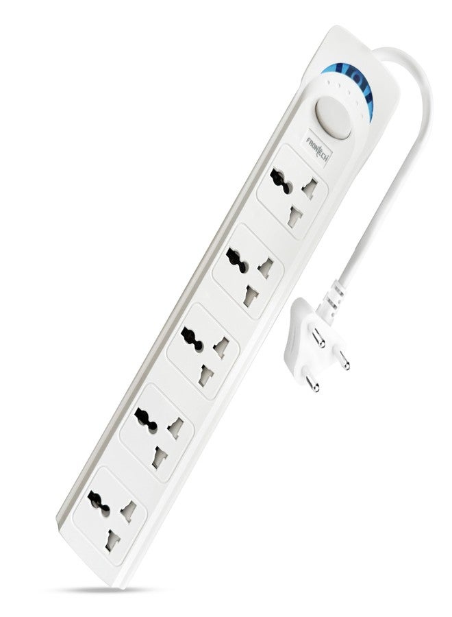 FRONTECH FT-3548 Power Extension Board with 5 Universal Sockets & 1.5M Cable | Multi Plug Extension Cord with Power Safety Switch |Wall Mount Option for Home, Office & Travel (FT-3548) - Image 1